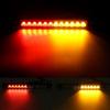 PSEQT 10" LED Trailer Tail Light Bar + Brake Stop +Turn Signal Lights Assembly Identification Red & Amber Sequential Strobe Strip Light Waterproof