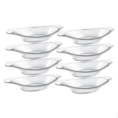 8Pcs Banana Split Bowls Clear Acrylic Food Storage Container Dessert Bowl Ice Cream Sundae for