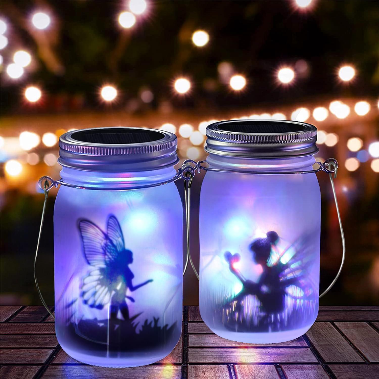 

1 шт. Солнечный светильник Mason Jar, водонепроницаемый светильник Fairy Firefly Jar Lids для праздничной вечеринки, Рождества, патио, газона, сада, декора, освещения 1pc