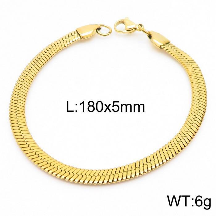 Trendy Minimalist Stainless Steel Snake Chain Necklace & Bracelet Set
