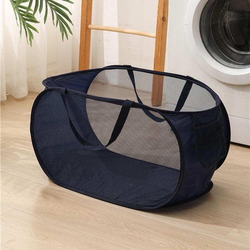 Large Portable Mesh Laundry Hamper for Dirty Clothes