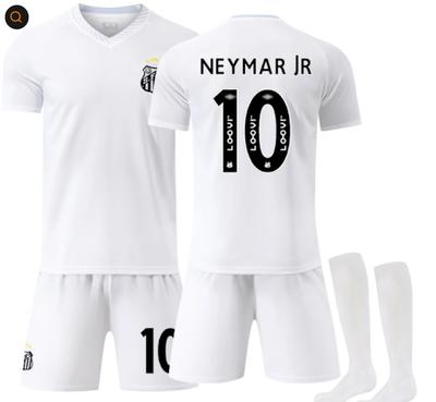 2025-26 Santos Home #10 NEYMAR JR Sport Training Jersey Set with Socks Teens Kids Adults Custome Name Football Kits