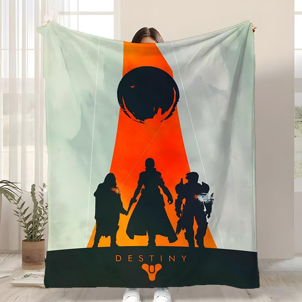 

Classic Destiny Throw Kid-Friendly Flannel Throw Blanket Soft Warm Anti-Static Washable All Season 75x90cm