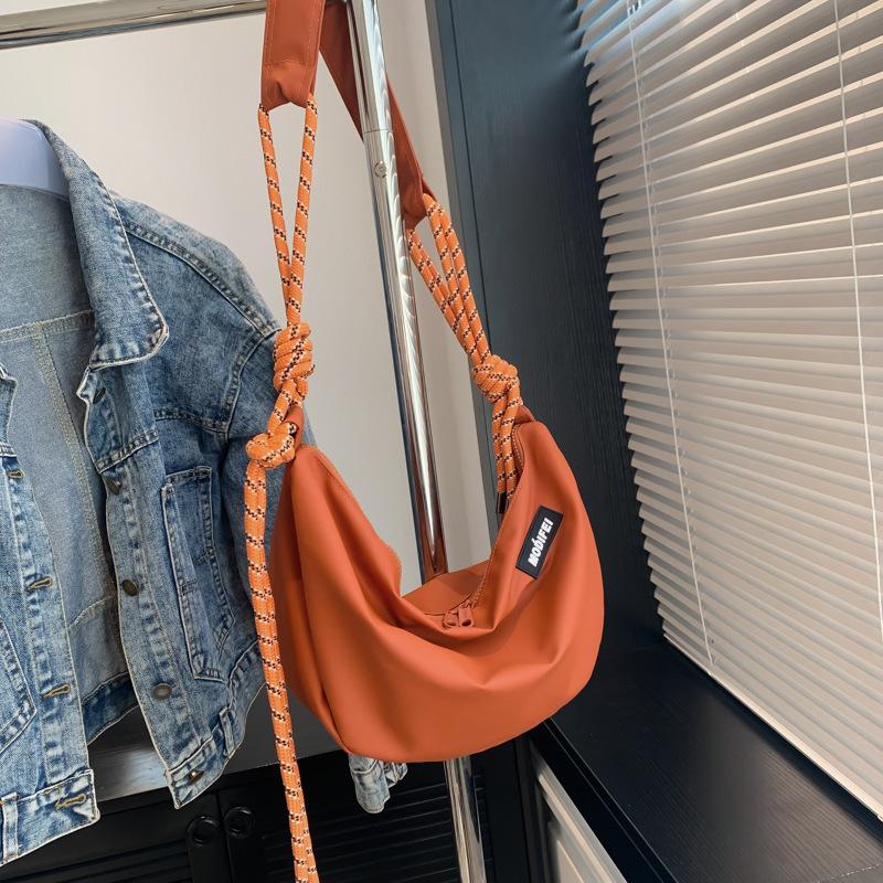 Men's and Women's Nylon Cloth Bags, Student Shoulder Crossbody Bags, Lightweight Couple Leisure Backpacks