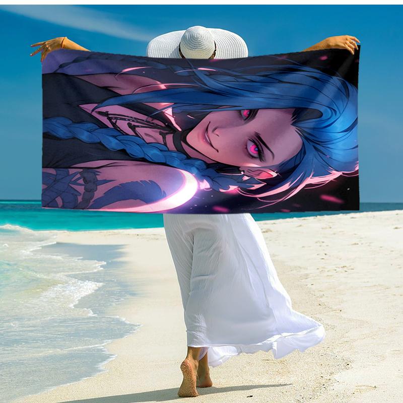 1pc Game Lol Beach Towel, Comfortable and Thick, and Swimming/Bath/Picnic/Camping Towel, Suitable for Seaside Beaches