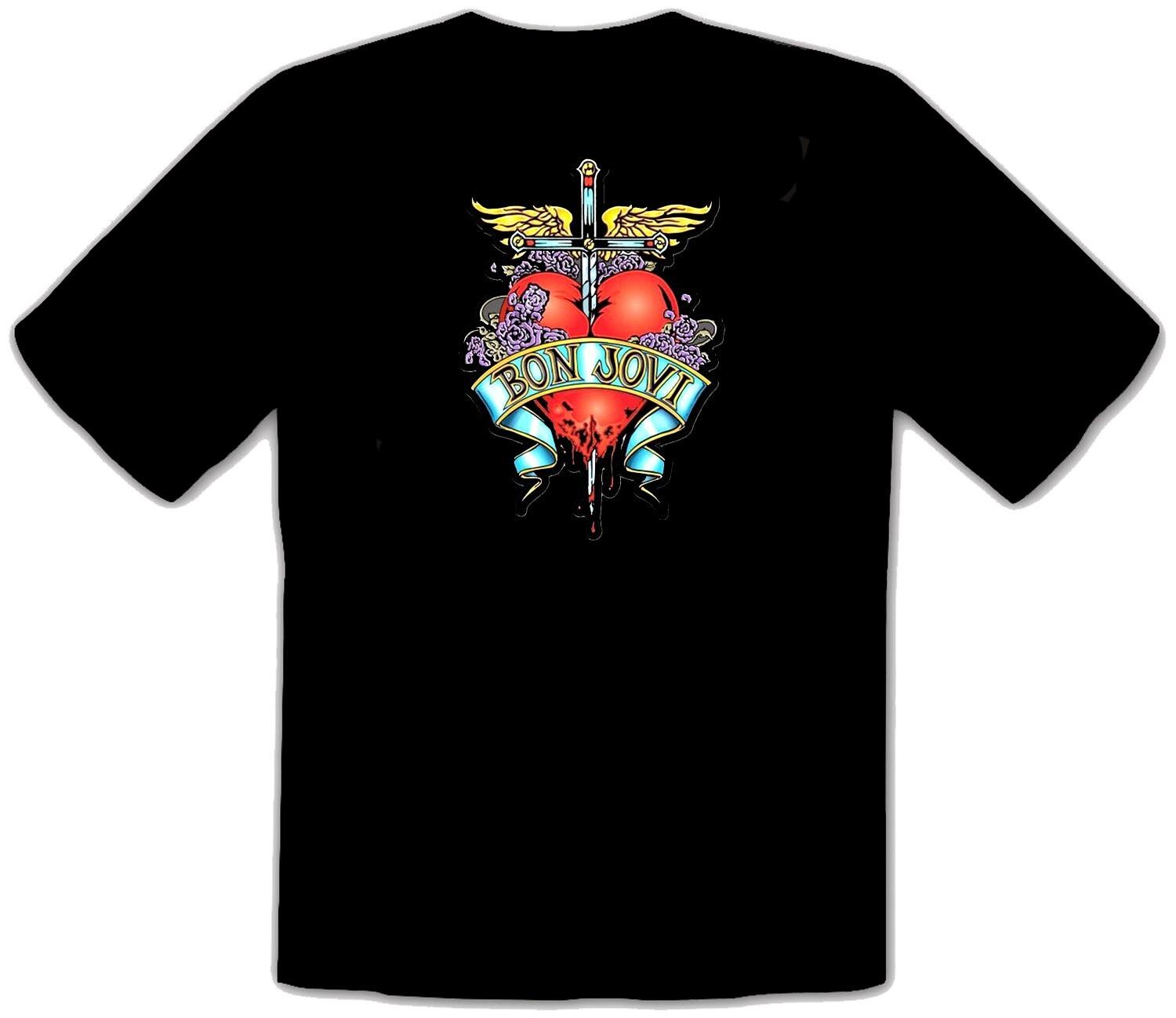Bon Jovi Rock Music BLACK T-shirt 533 S