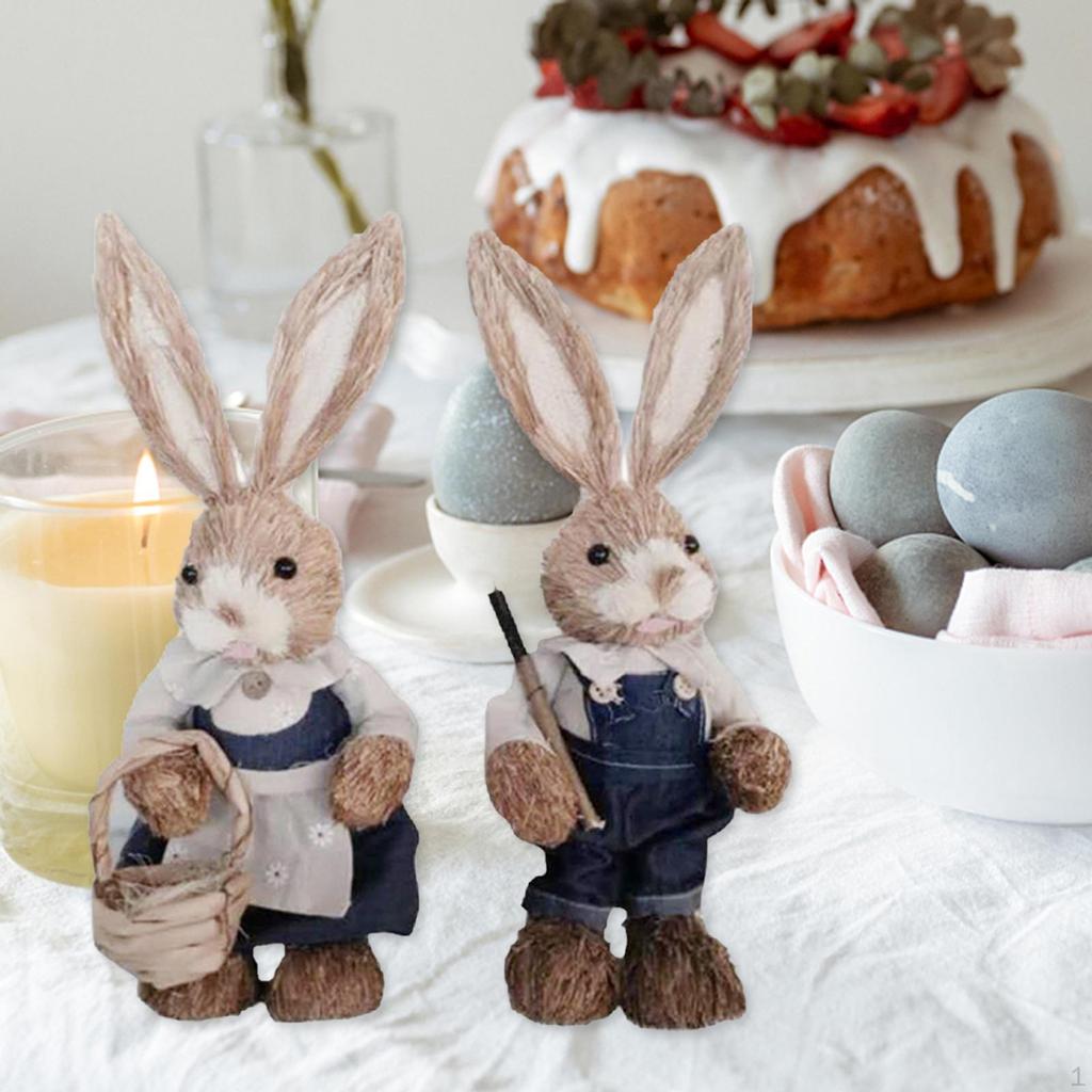 1 Pair Easter Bunny Decorations Ornaments