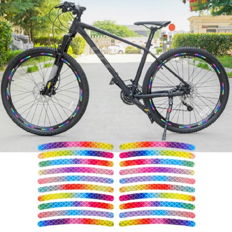 20Pcs Car Wheel Hub Sticker High Reflective Stripe Tape Luminous Warning Sticker