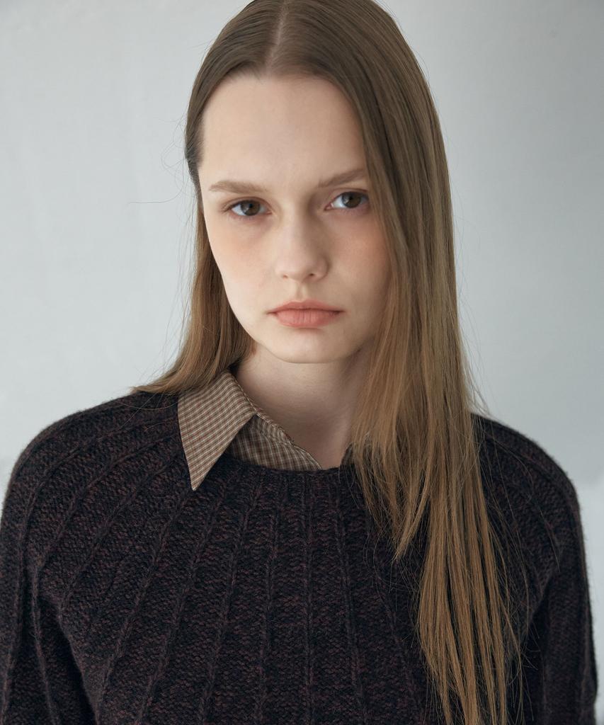 AHWE Wool Blend Pull-Over_D Brown