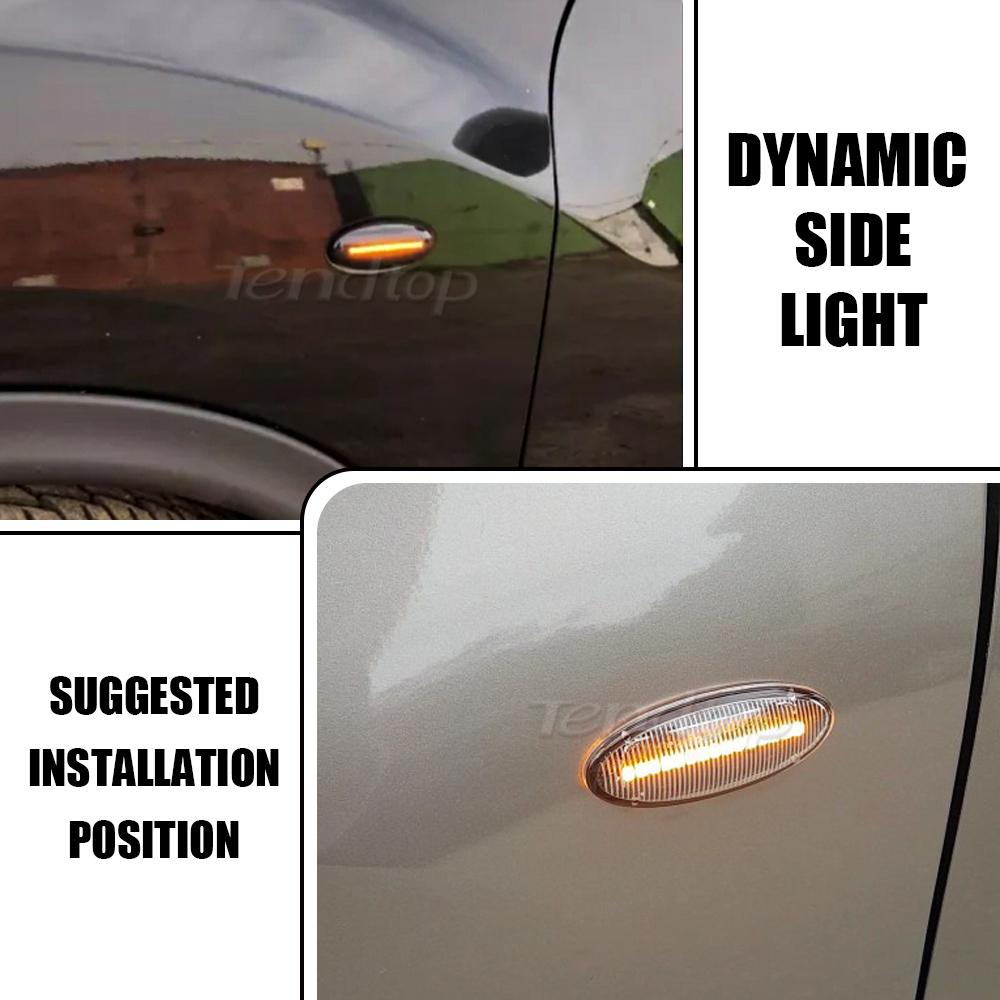 Dynamic Turn Signal Light Flashing Side Repeater Lamp For Nissan Navara D22 NP300 1998-2005 Datsun Frontier Fiera PickUp TerranoTurn Signal 2