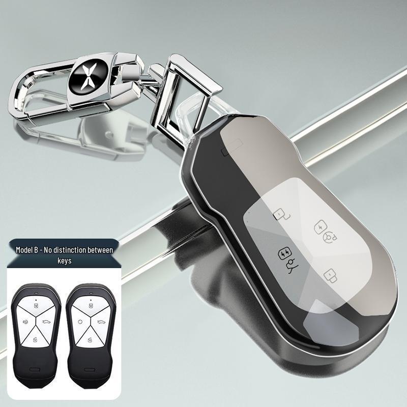 Xiaopeng Car Key Case: Fully Wrapped Transparent Shell for G6, P7i, G3i, G9, P5 - Interior Decoration and Modification.