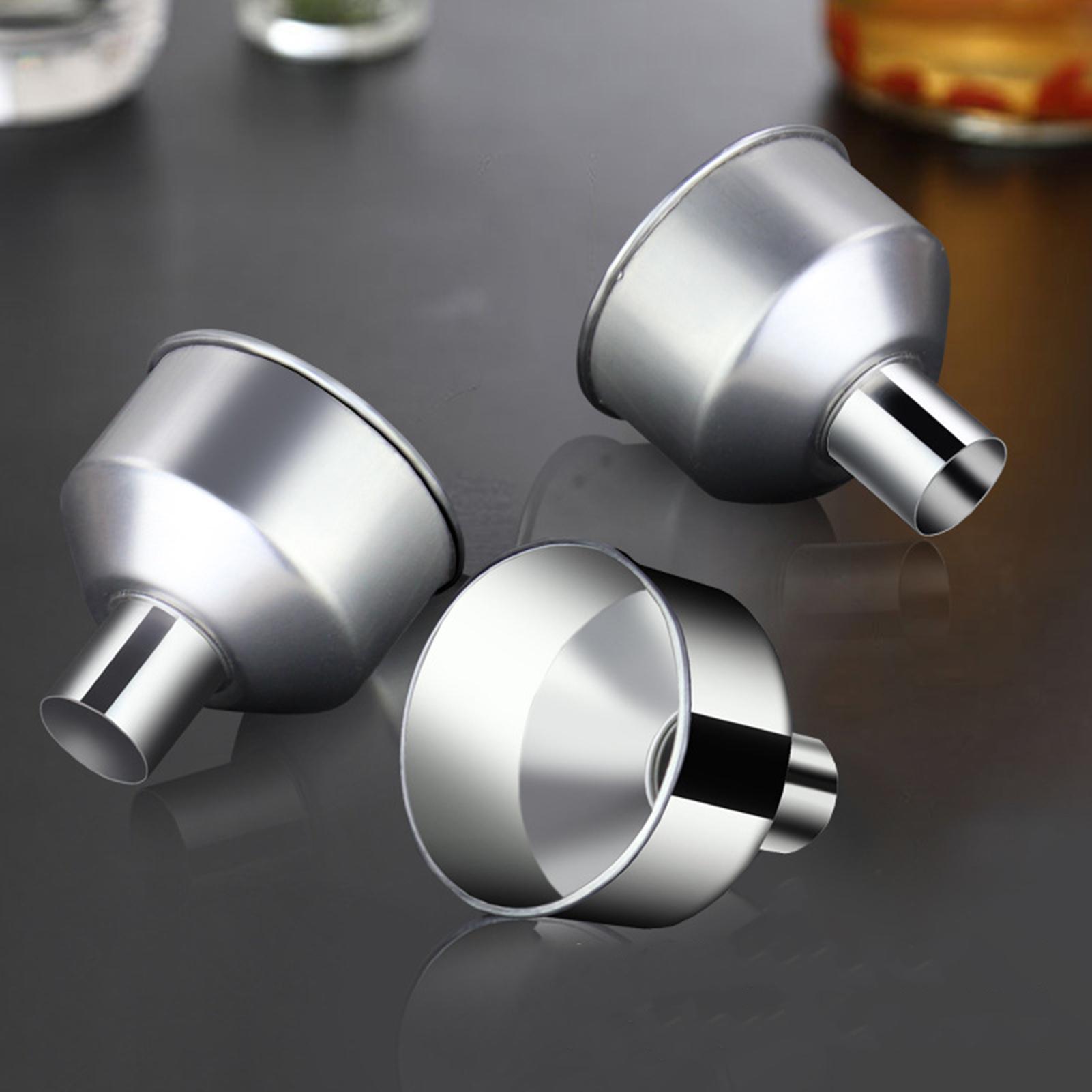 3PCS Mini Kitchen Liquid Dump Tool Stainless Steel Funnel Small oil pot with funnel Household kitchen oiler for kitchen wine pot CN
