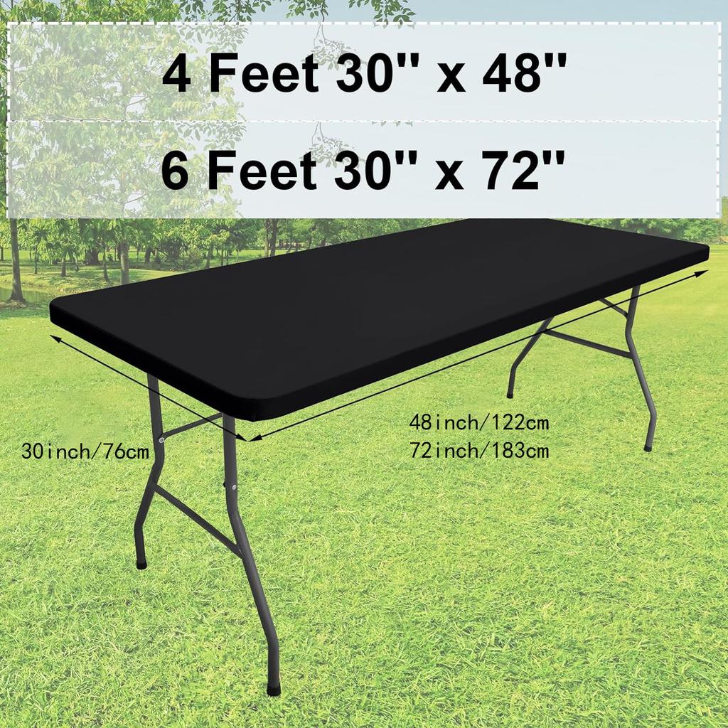 Stretch Tablecloth Cover Washable Polyester Elastic Tablecloth Fits Table Protector Picnic Outdoor Party Wedding Table cloth