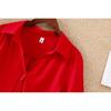 Women's Mid-Length Short Sleeve Chiffon Shirt Summer New Plus Size Loose Waist Slimming Chiffon Top
