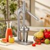 1 peça Espremedor Manual Premium de Aço Inoxidável, Espremedor de Limão de Pressão Manual, Espremedor de Frutas com Cabo Ergonômico,
