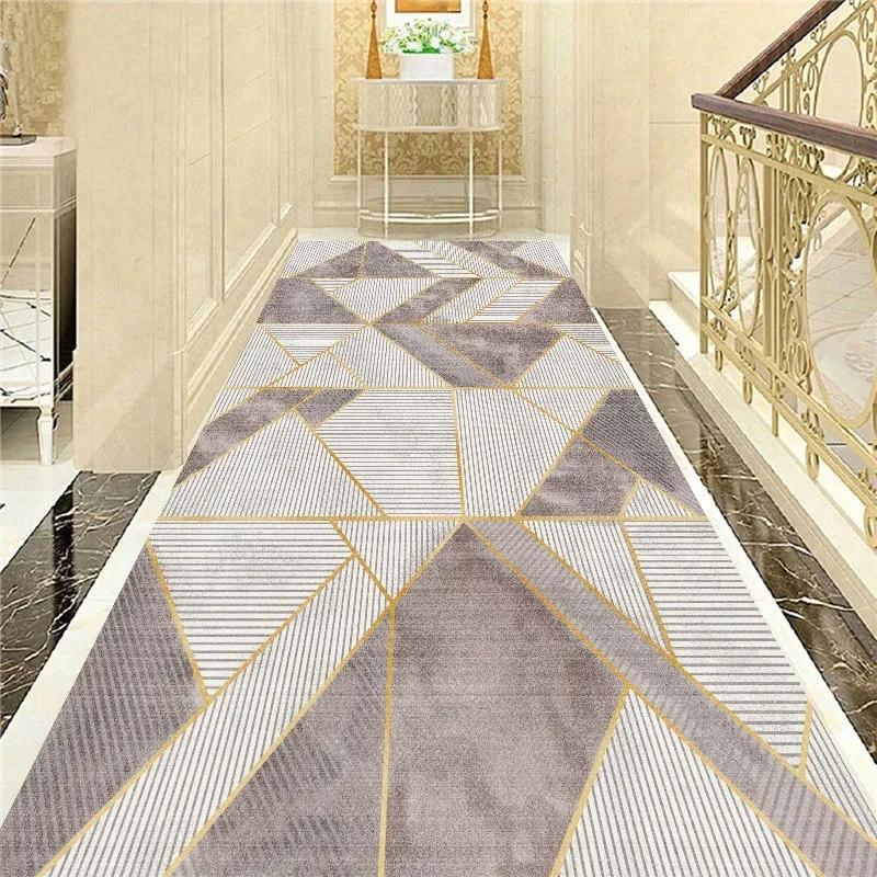 Hallway Stair Carpet Simple Corridor Carpet Long Hallway Area Rug Hotel Mall Wedding Hall Runners Floor Mat Kitchen Aisle Mat