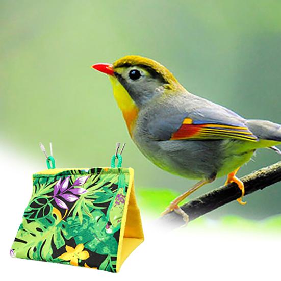 Vogelnest Hängematte Bequemer Flanelldruck Papageien Hängematte für kleine Haustiere