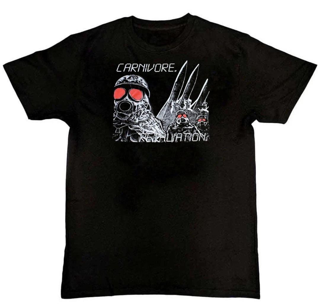 CARNIVORE RETALIATION 1987 CROSSOVER Graphic Print 100% Cotton T-shirt Mens Tees Top S