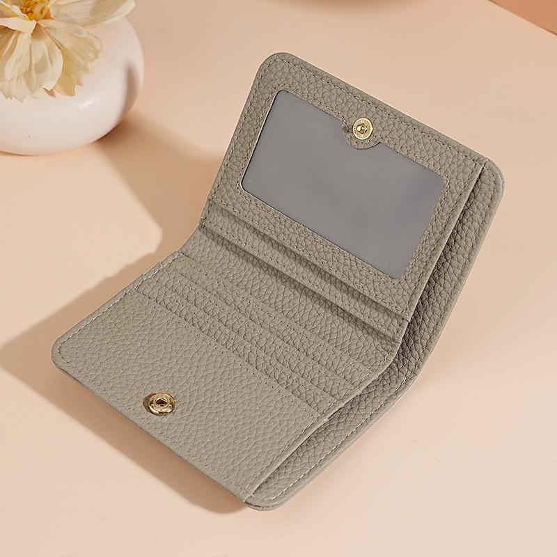 Women's RFID Mini Cowhide Wallet: Ultra-Thin Genuine Leather Anti-Magnetic Card Holder & Coin Purse