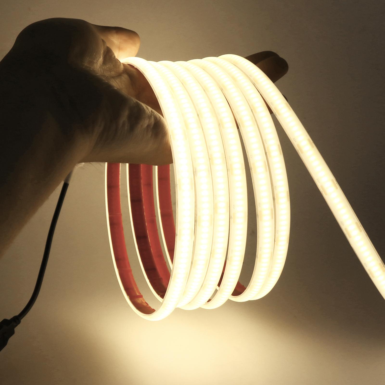 

4AA Battery Powered DC 5V COB Strip IP68 Waterproof 3000K 4000K 6000K Cabinet Lamp Home Decor Flexible Ribbon Rope LED Light 0.5m