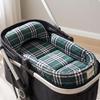 3 Pieces Pet Pram Cushion with Headrest Quilted for Daily Walks, Errands