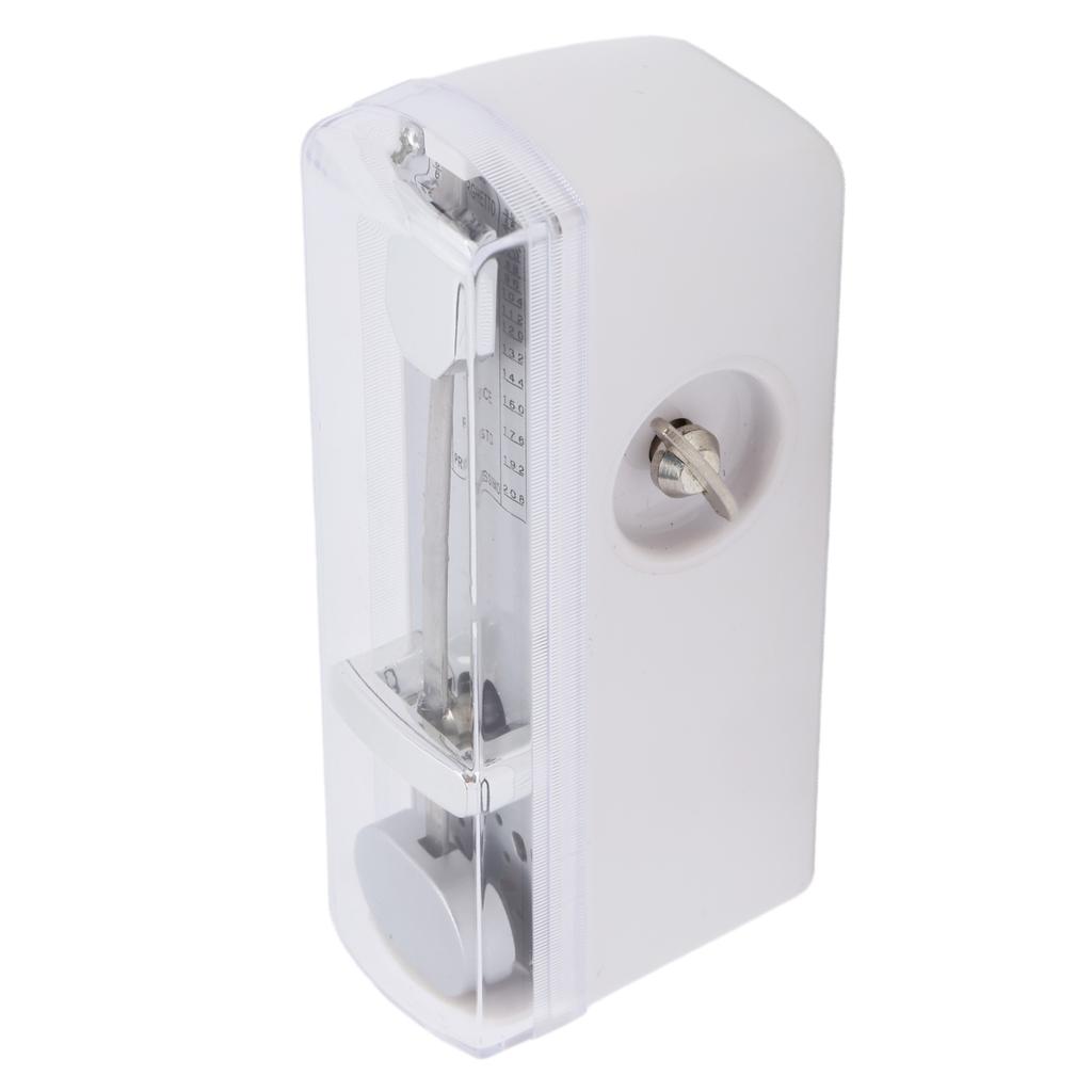 Mini Mechanical Metronome Portable 11x5x3cm White Musical Instrument Accessories for Piano