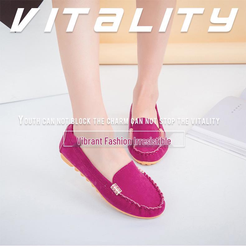 2025 Autumn Women's European & American Slip-on Loafers, Plus Size Available