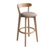 Nordic Solid Wood Modern Bar Stool with Backrest