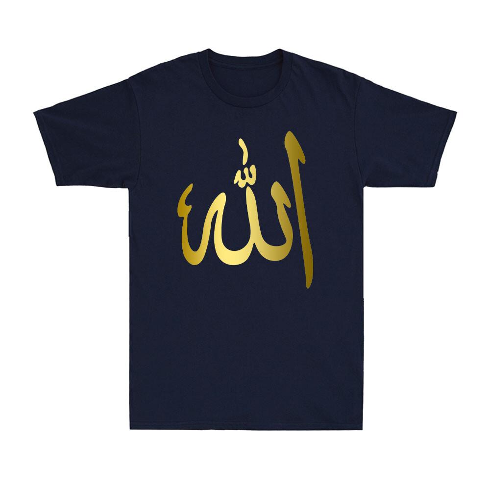 Arabic Symbol Allah Tshirt God Islam Muslim Golden Print Novelty Unisexs Tshirt