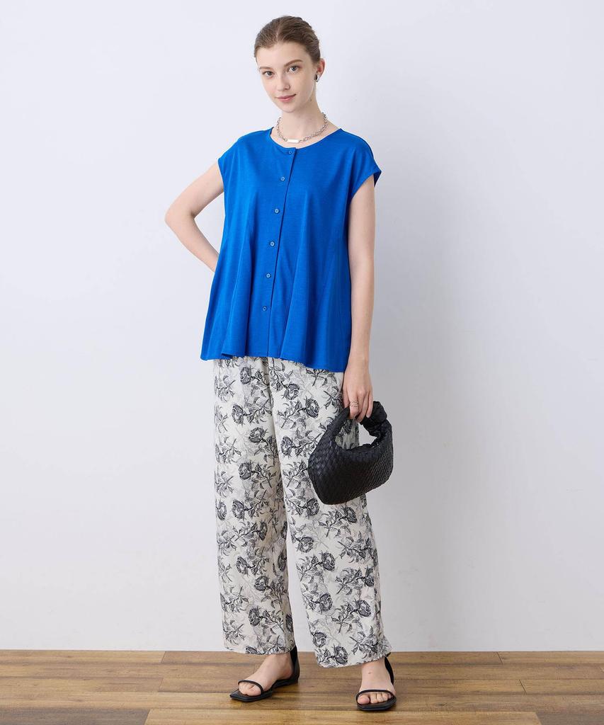 Le Souk Holiday Flared Blue Women's Blouse, 291173,