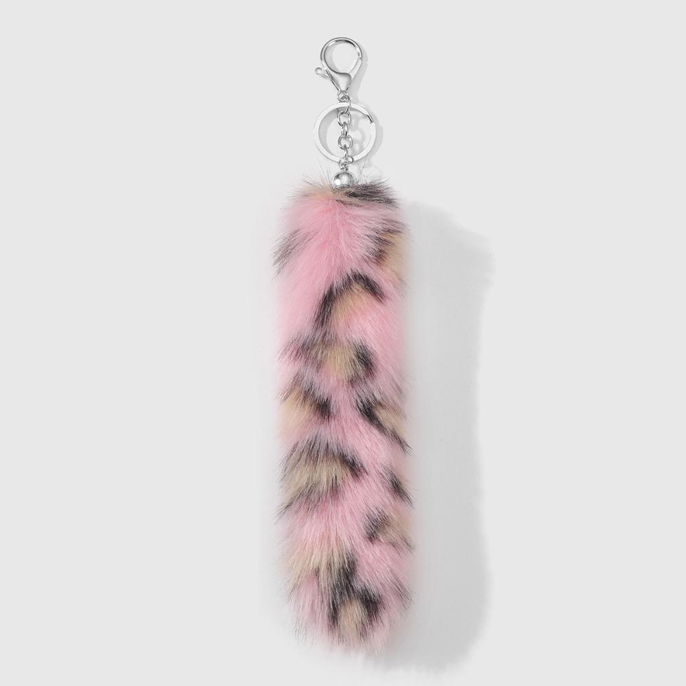 Leopard Print Animals Tail Keychain Hanging Bag Charms Fur Tails Pendant  Jewelry Gifts