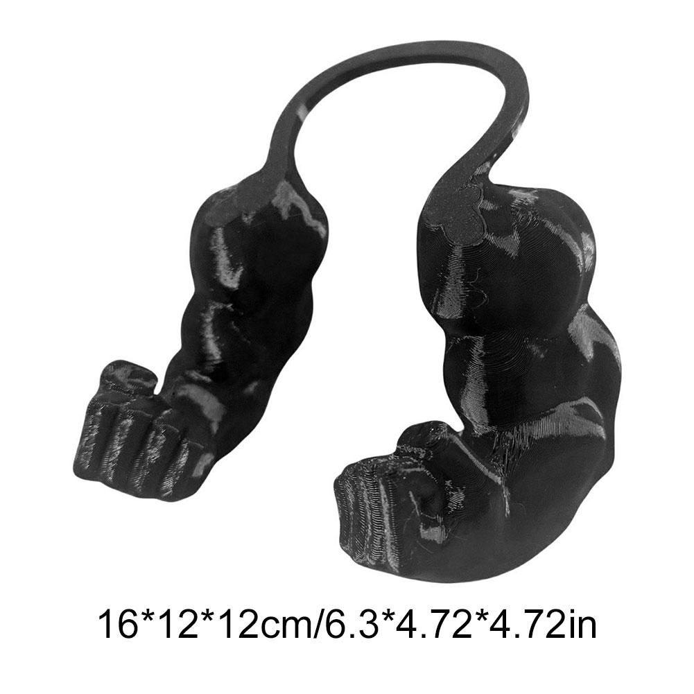 

Cat Muscle Arm 3D Printed Creative Funny Cat Neck Hanging Decor Pet Cosplay Costume Accessories for Halloween Birthday Party чёрный