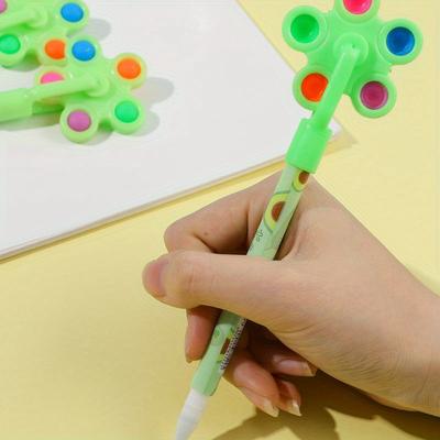 10pcs Creative Cute Avocado Windmill Neutral Pen Student Exam Pen 0.5mm Black Pen