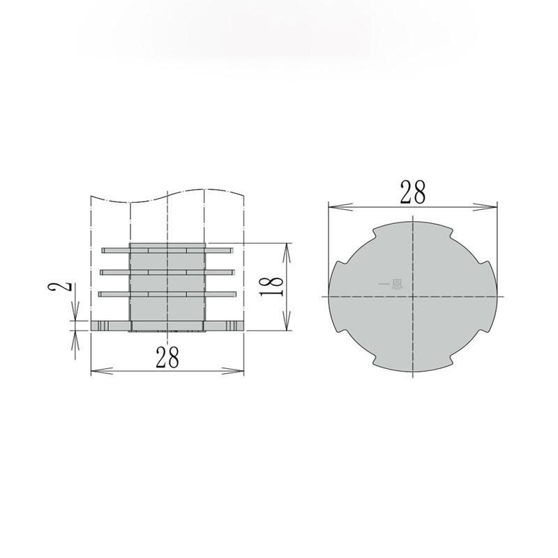 28mm Third Gen Aluminum Rod Stopper for Pipe Line Accessories & Workbench Flow Rack