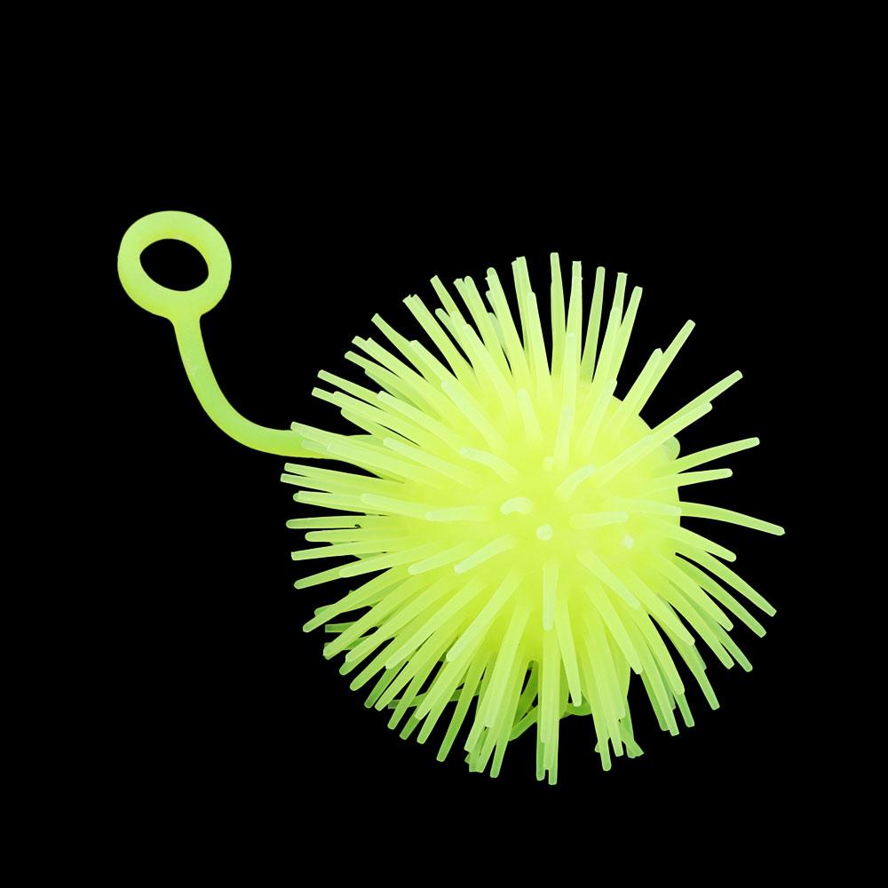 Toy Squeeze Anti Stress Vent Ball LED Light Up Toy Glowing Hair Flash Ball Elastic Glow Hair Ball