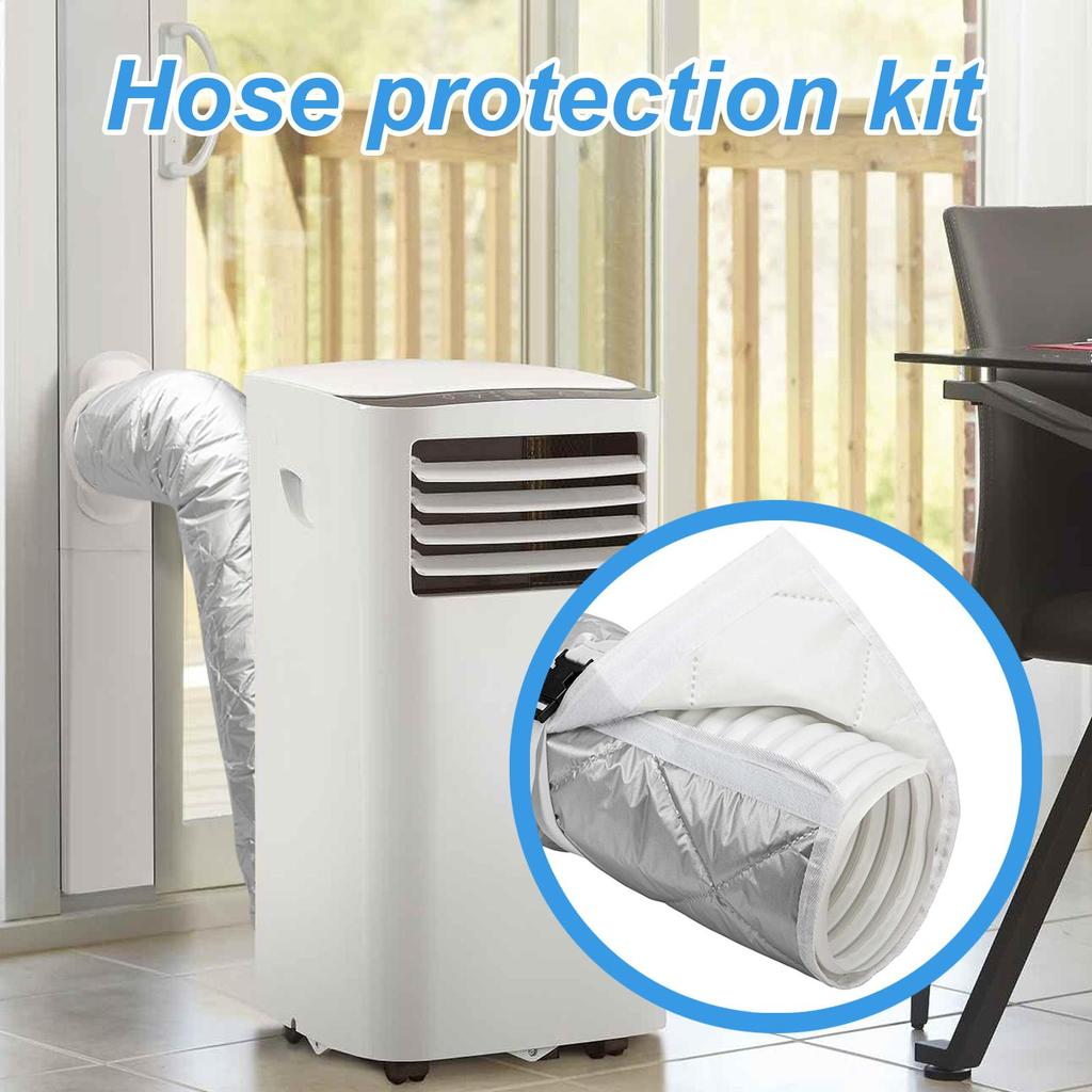 AC Hose Cover AC Exhaust Pipe Sleeve Insulated Energy-Saving Air Conditioner Hose Cover for Dorm Garage RV Apartment Basement