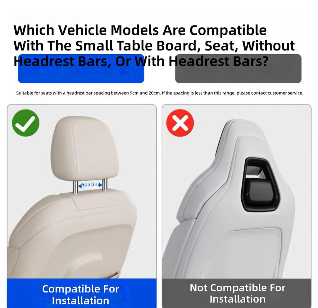 Luxury 360 Degree Rotating Multifunctional Car Dining Table ABS Folding Tray Cup Holder Beverage Rack Chair Back Interior Kits