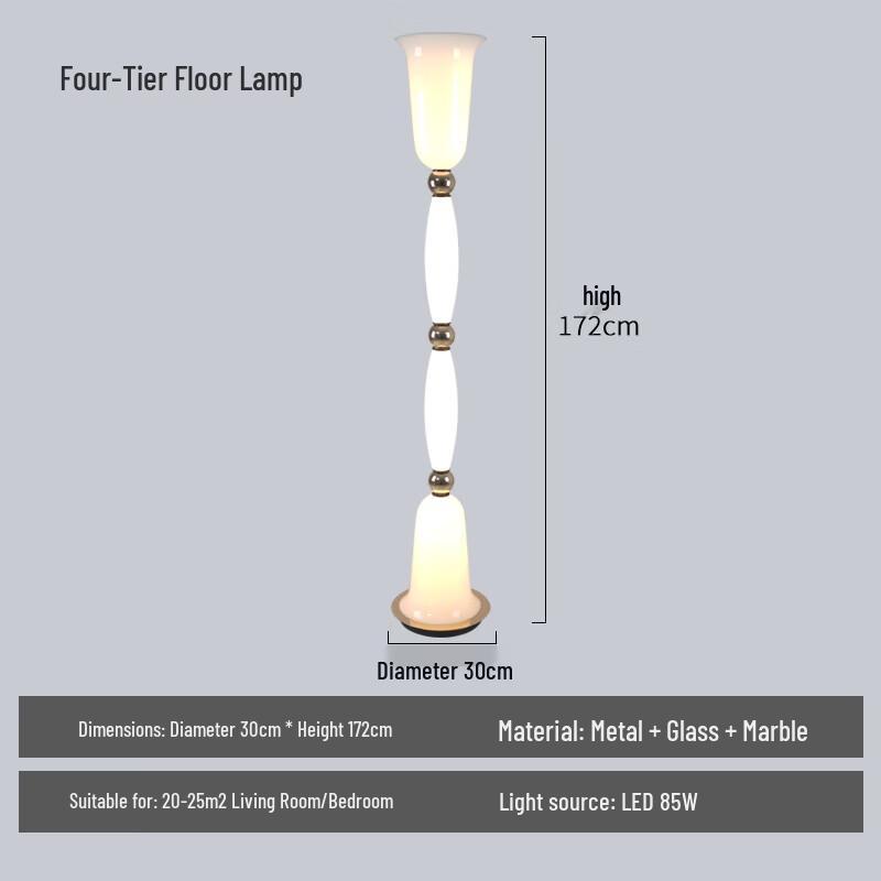 OEING Artistic Glass Floor Lamp