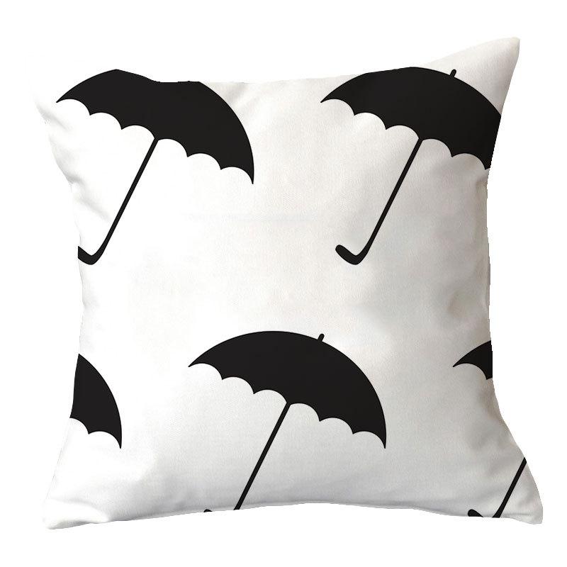Simple New Blue Geometric Plush Pillowcase Home Fabric Sofa Pillow Cushion Cover