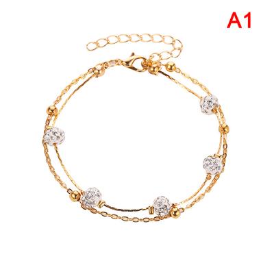 2 szt./zestaw Bransoletki na kostkę dla kobiet Akcesoria na stopy Plażowe sandały na boso Bransoletka Kostka na nodze Damskie bransoletki na kostkę