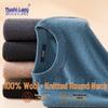 Moshilang Men's 100% Merino Wool Round Neck Pullover Sweater