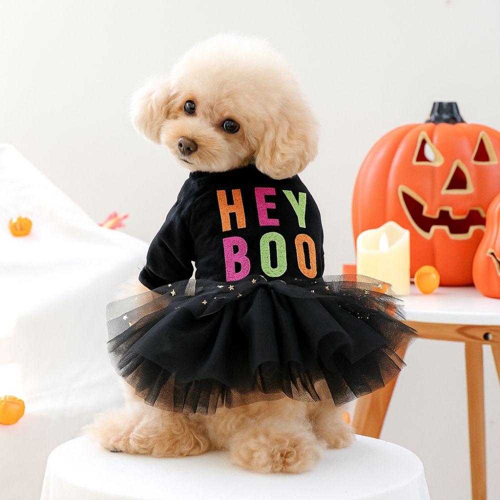 Comfortable Dog Halloween Dress Soft Dog Lace Skirt Fashion Dog Pullover  Party