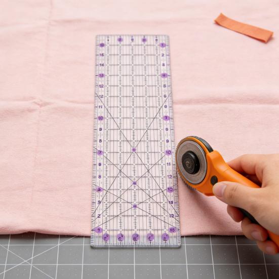 Quilting Ruler Acrylic Sewing Ruler Transparent Quilting Template Cutting Ruler for Quilting Squares Patchwork Beginners Sewing Crafts