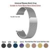 1422mm Magnetic Stainless Steel Milanese Strap, 20mm, Compatible with Xiaomi, Samsung, Huawei Devices, Flat Head Design, 18UK.