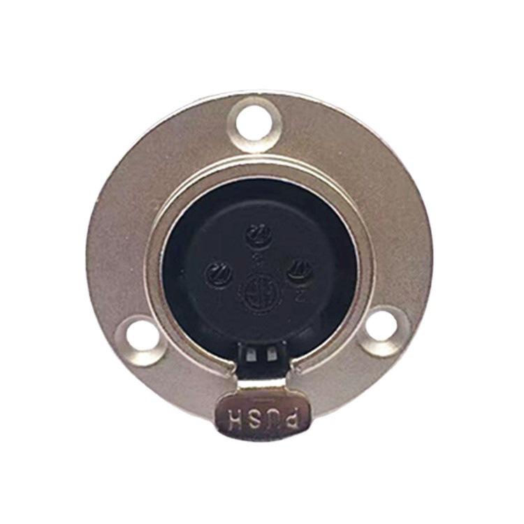Nickel-Plated Copper Core 3-Core Female Microphone Socket