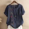 Women's All Match Breathable Shirt With Nature Inspired Embroidery