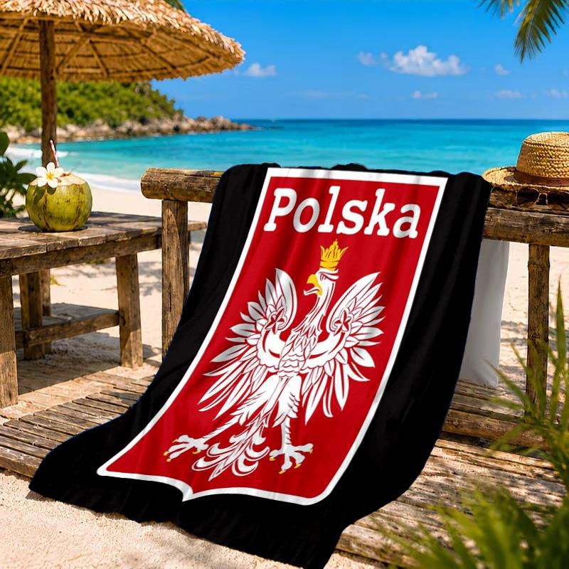Eagle Of Poland: Symbolic Strength Beach Towel, Quick-drying, Easy To Care For, Suitable for Both Fitness and Beach Vacations,Sports Essential