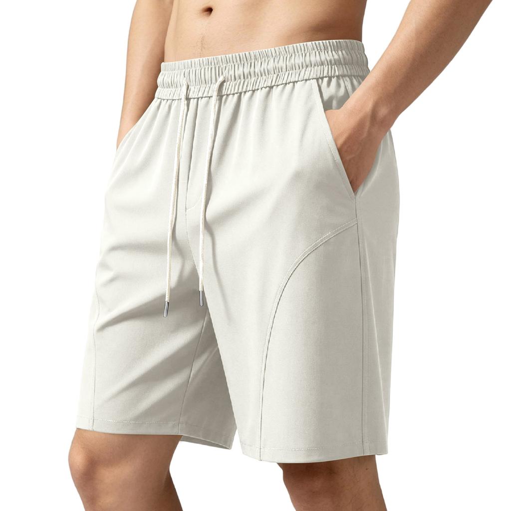 Men Athletic Shorts with Elastic Waistband Drawstring Pockets Lightweight Quick Dry Breathable Fabric for Sports Training Running Gym