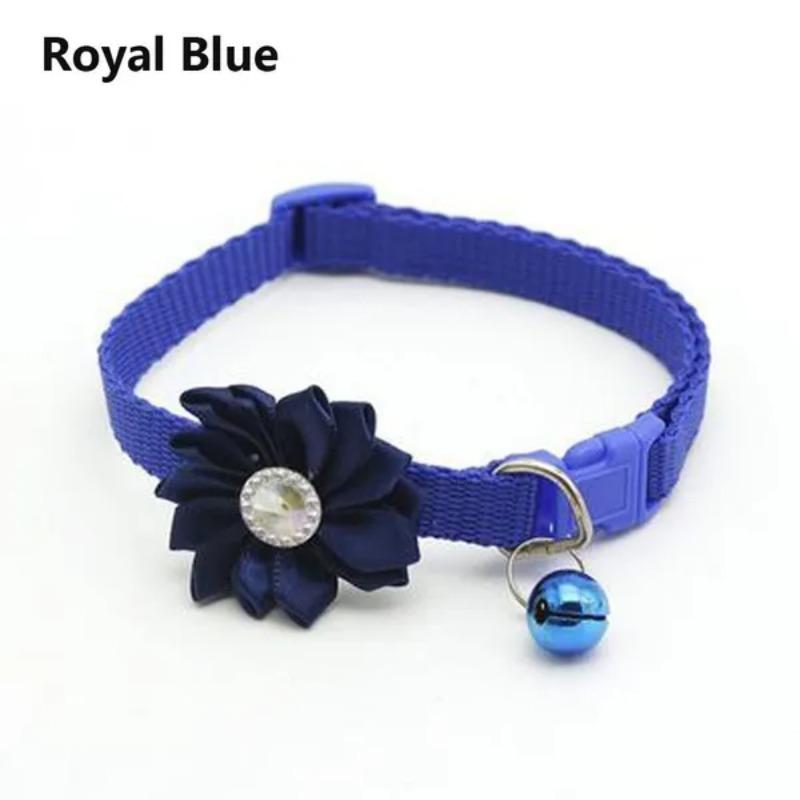 

1 Pc Pet Collar Bell Flower Adjustable Easy Wear Buckle Dog Cat Collar Bells Pet Supplies