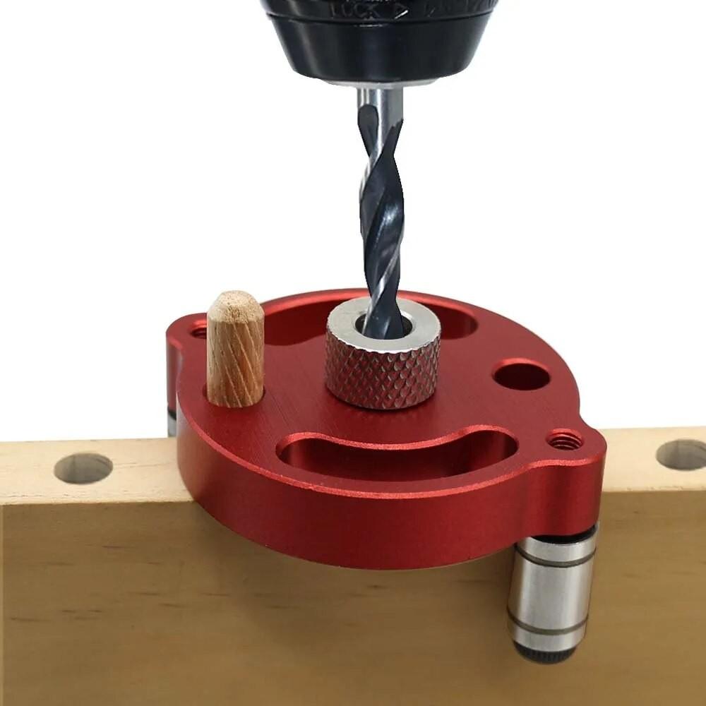 6/8/10mm Drill Guide Locator Hole Punching Carpentry Tools Woodworking Pocket Hole Jig Self-centering Vertical Doweling Jig